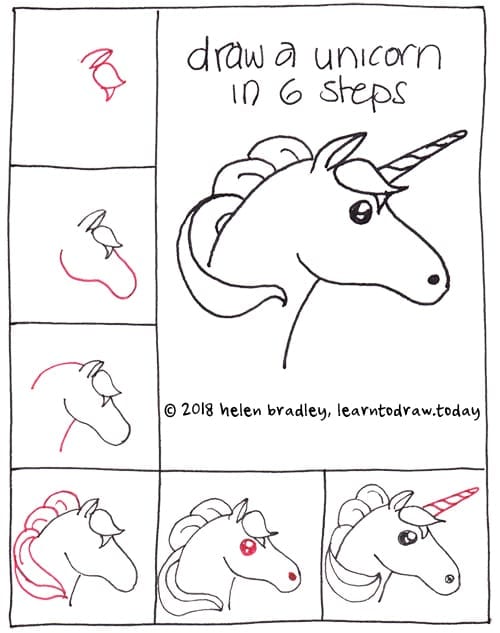 Desenhos kawaii para desenhar e colorir unicornio fofo