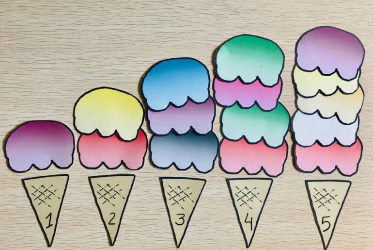 bolas de sorvete para aprender a contar 01