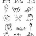 desenhos para colorir kawaii comida 01