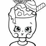 desenhos para colorir kawaii sorvete feliz