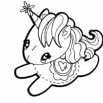 desenhos para colorir kawaii unicornio feliz