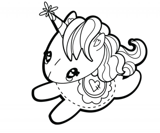 desenhos para colorir kawaii unicornio feliz