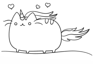 desenhos para colorir kawaii unicornio gato