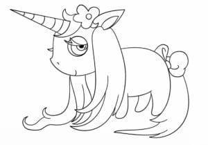 desenhos para colorir kawaii unicornio triste