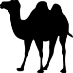 silhuetas de animais mamiferos para imprimir camelo