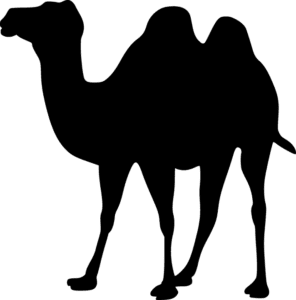 silhuetas de animais mamiferos para imprimir camelo
