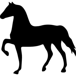 silhuetas de animais mamiferos para imprimir cavalo