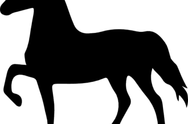 silhuetas de animais mamiferos para imprimir cavalo