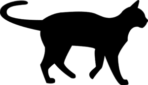 silhuetas de animais mamiferos para imprimir gato