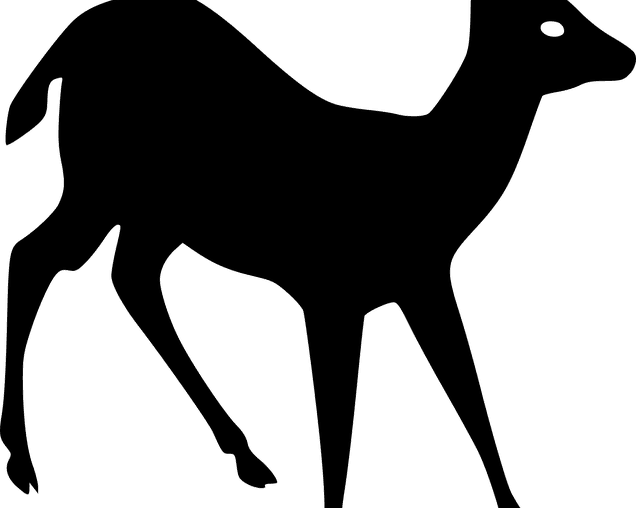 silhuetas de animais mamiferos para imprimir gazela