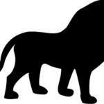 silhuetas de animais mamiferos para imprimir leao