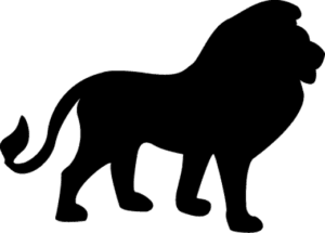 silhuetas de animais mamiferos para imprimir leao