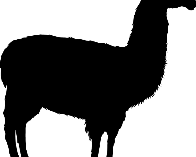 silhuetas de animais mamiferos para imprimir lhama