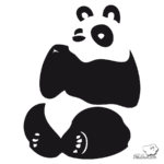 silhuetas de animais mamiferos para imprimir urso panda