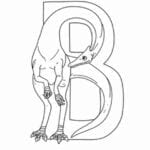 alfabeto alfabeto de dinossauros para imprimir letra Bde dinossauros para imprimir letra B