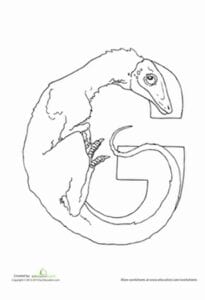 alfabeto de dinossauros para imprimir letra G