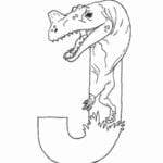 alfabeto de dinossauros para imprimir letra J
