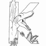 alfabeto de dinossauros para imprimir letra K