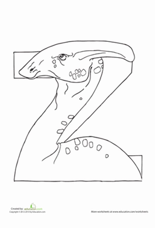 alfabeto de dinossauros para imprimir letra Z