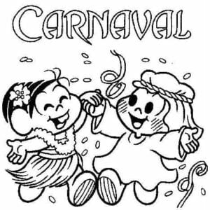 carnaval para colorir turma da monica