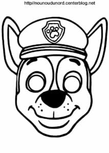 mascaras de carnaval para imprimir chase patrulha canina