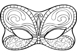 mascaras de carnaval para imprimir de borboleta