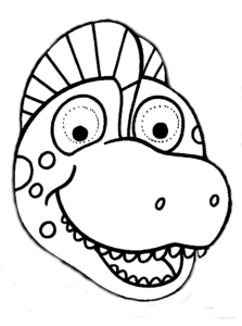 mascaras de carnaval para imprimir de dinossauro 1