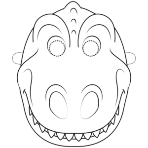 mascaras de carnaval para imprimir de dinossauro