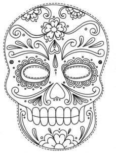 mascaras de carnaval para imprimir de esqueleto