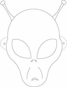 mascaras de carnaval para imprimir de extraterrestre