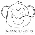 mascaras de carnaval para imprimir de macaco 1