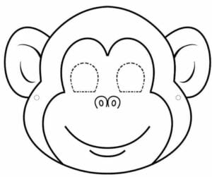 mascaras de carnaval para imprimir de macaco