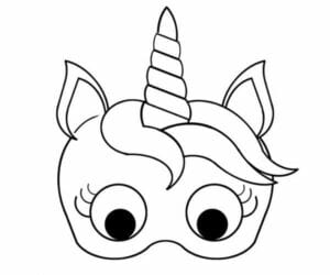 mascaras de carnaval para imprimir de unicornio 2