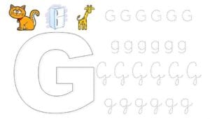 alfabeto pontilhado cursivo g