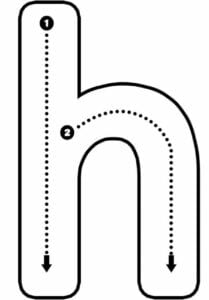 alfabeto pontilhado para imprimir h