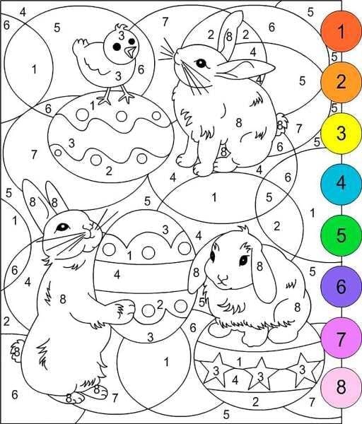 Colorir com número - desenhos mágicos