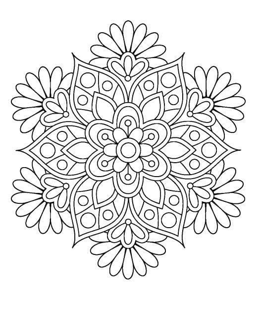 mandala floral para colorir