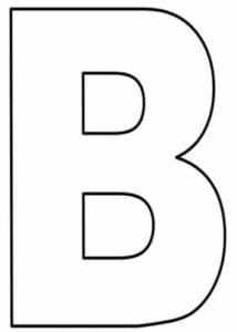 letra b vazada para imprimir