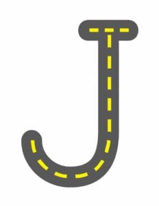 alfabeto maiusculo letra j