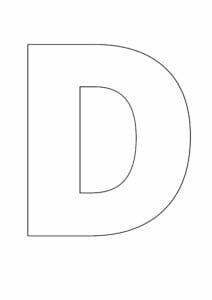 letras grandes do alfabeto d