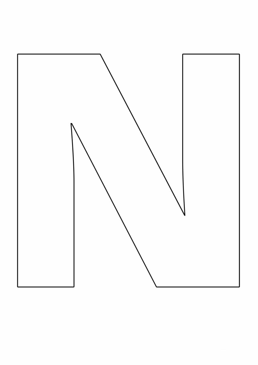 letras grandes do alfabeto n