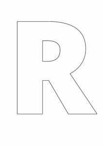 letras grandes do alfabeto r