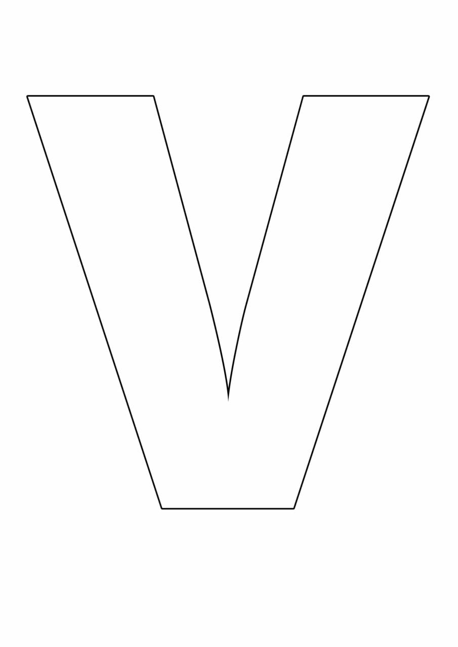 letras grandes do alfabeto v