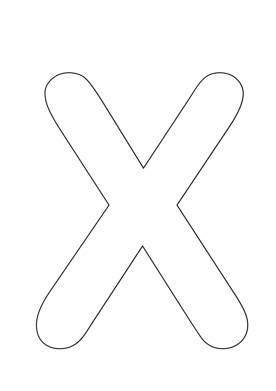 letras grandes maiusculas para imprimir x