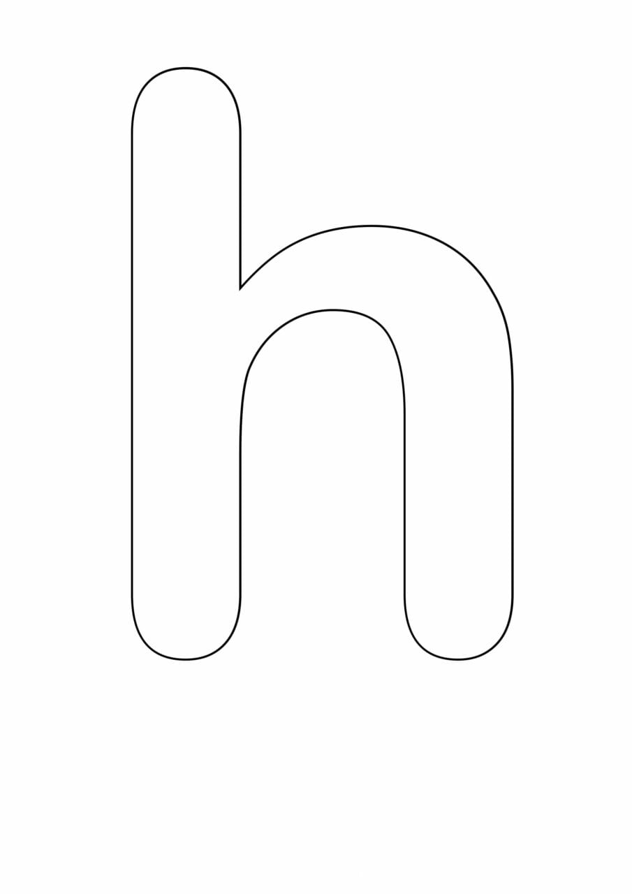 letras grandes minusculas para imprimir h
