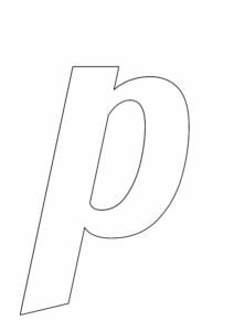 letras grandes minusculas para imprimir p