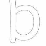 letras grandes para colorir b