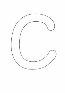letras grandes para colorir c