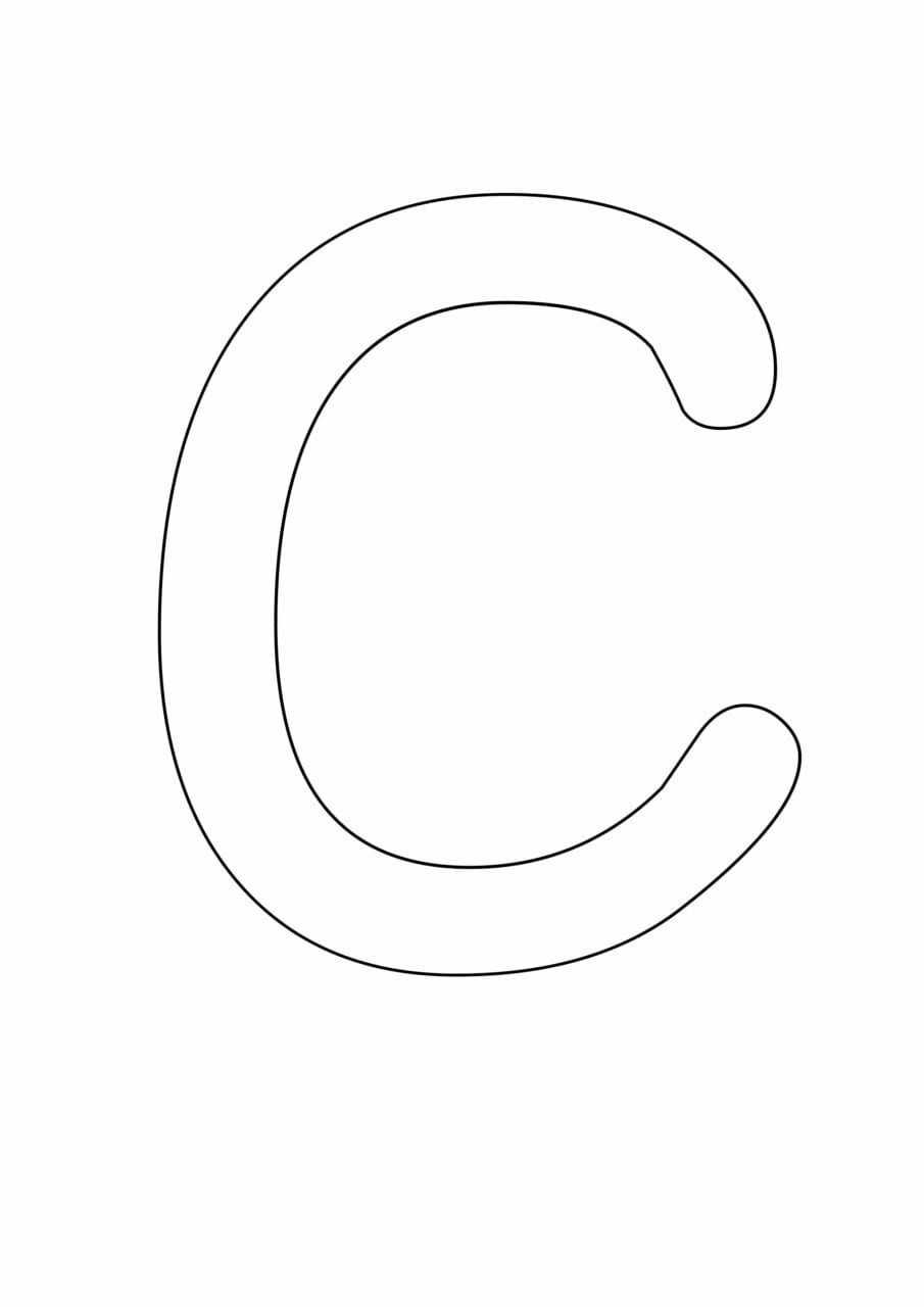 letras grandes para colorir c
