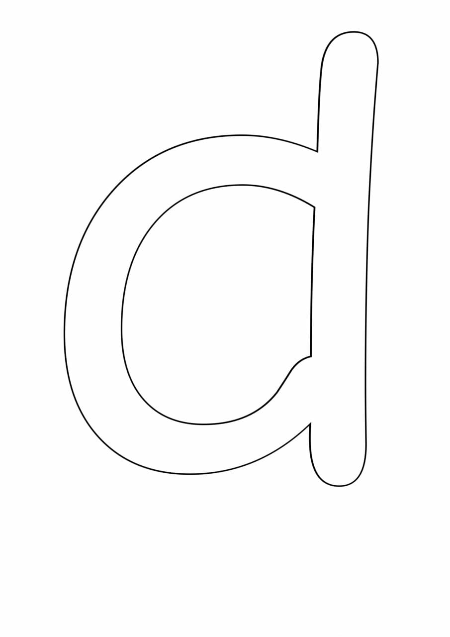 letras grandes para colorir d